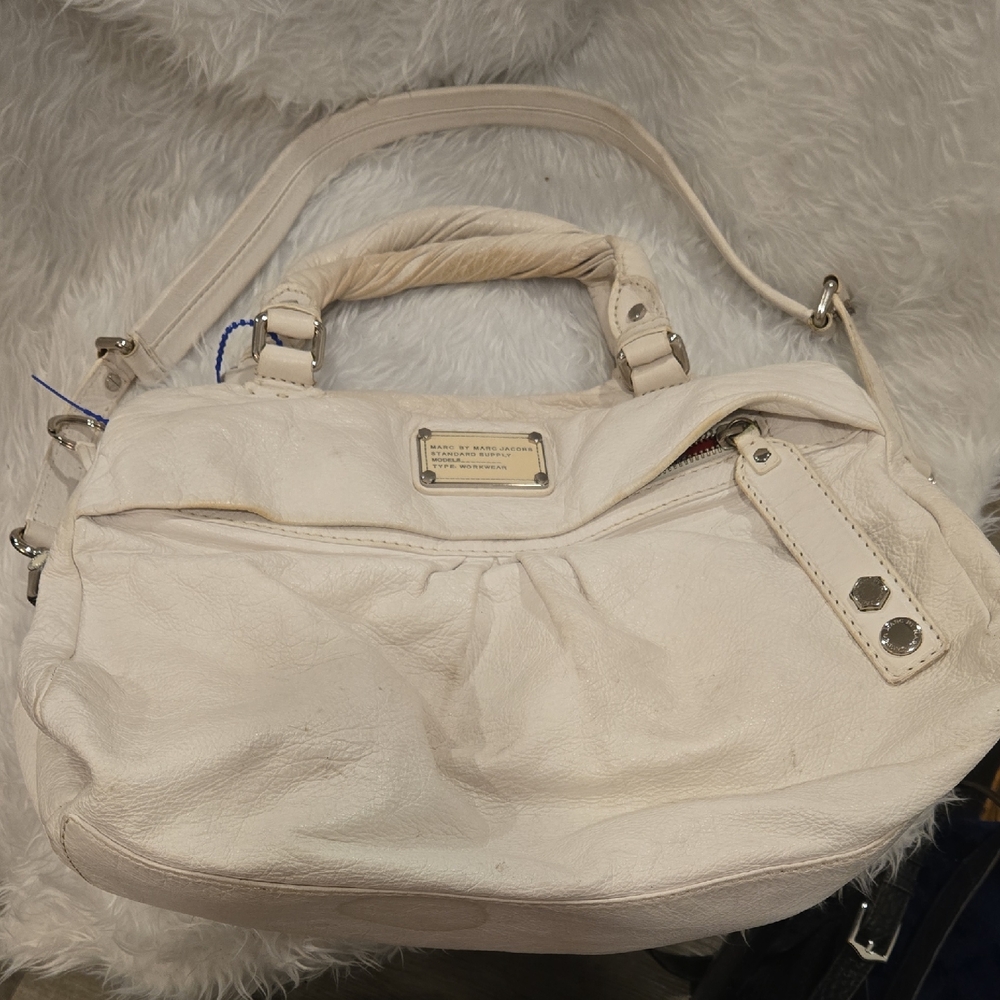 Marc by Marc Jacobs Cream Leather Bag